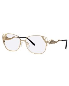 Caviar 5667 Eyeglasses 21 Gold w/ Clear Crystals 52mm Butterfly