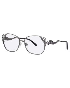 Caviar 5667 Eyeglasses 82 Gunmetal w/ Clear Crystals 52mm Butterfly