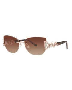 Caviar 6860 Sunglasses 16 Gold /Clear Crystal Brown mm