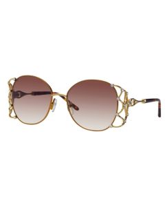Caviar 6888 Sunglasses 21 Gold/Bronze w/ Clear Crystals w/ Brown Lens 55mm Butterfly