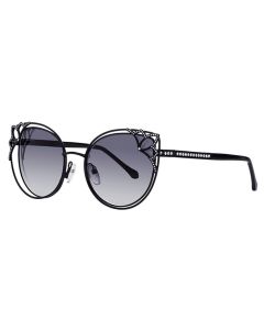 Caviar 6892 Sunglasses 24 Black w/ Clear Crystals w/ Grey Lens 52mm Butterfly