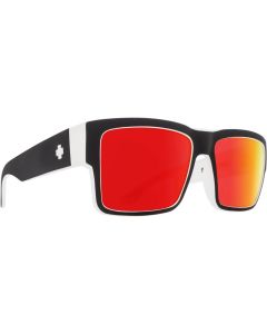 Spy CYRUS Sunglasses Whitewall Happy Gray Green with Red Mirror