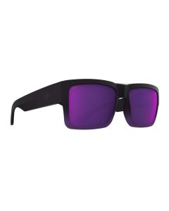 Spy CYRUS Sunglasses Soft Matte Purple Fade Happy Gray Green with Dark Purple Mirror