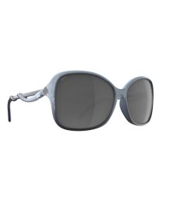 Spy FIONA Sunglasses Trans Stone Blue Gray Fade Happy Gray with Gunmetal Mirror