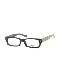 LEGRE LE155 Eyeglasses Black Wood/ Grey-Green Temple 52mm