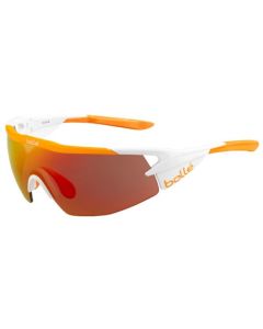 Bolle AEROMAX-WHITE-MATTE-FLUO-ORANGE-TNS-FIRE Sunglasses MATTE WHITE/FLUO ORAN 135mm