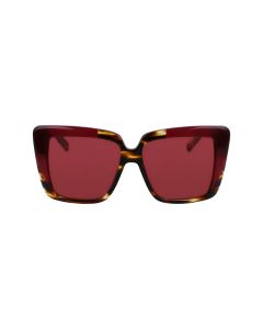 Ferragamo S SF1060SN Sunglasses 215 Striped Brown/Purple 55mm