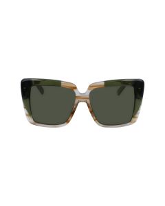 Ferragamo S SF1060SN Sunglasses 263 Striped Honey/Khaki 55mm