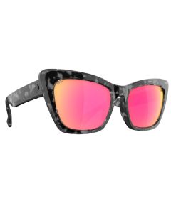 Spy SURF CAT Sunglasses Black Tort Happy Gray Green with Pink Mirror